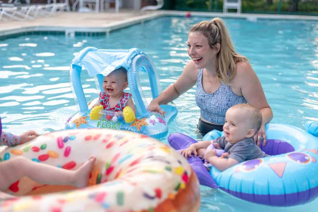 Remington Golf Community Pool a mum with her kids 
